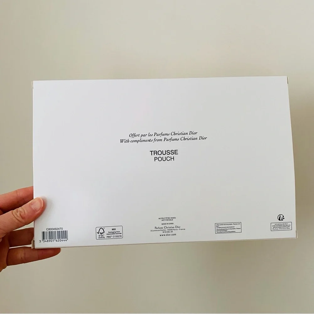 Brand New Christian Dior Black White Paris Map Print Cosmetic Bag Makeup Pouch - Picture 12 of 12